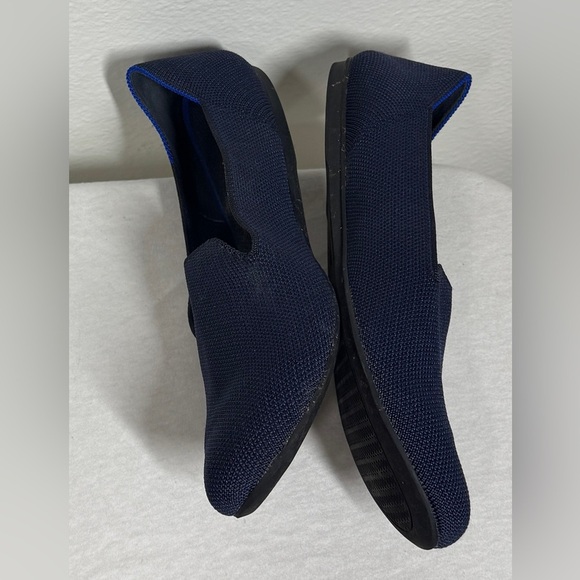 Rothy’s The Point Knit Navy Blue Fabric Ballet Flat Rounded Toe Loafers Size 9 - Picture 10 of 15